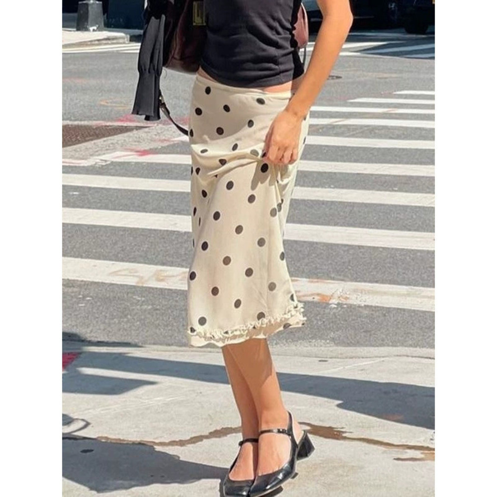 Zara Summer Polka Dot Bodycon Pencil Skirt